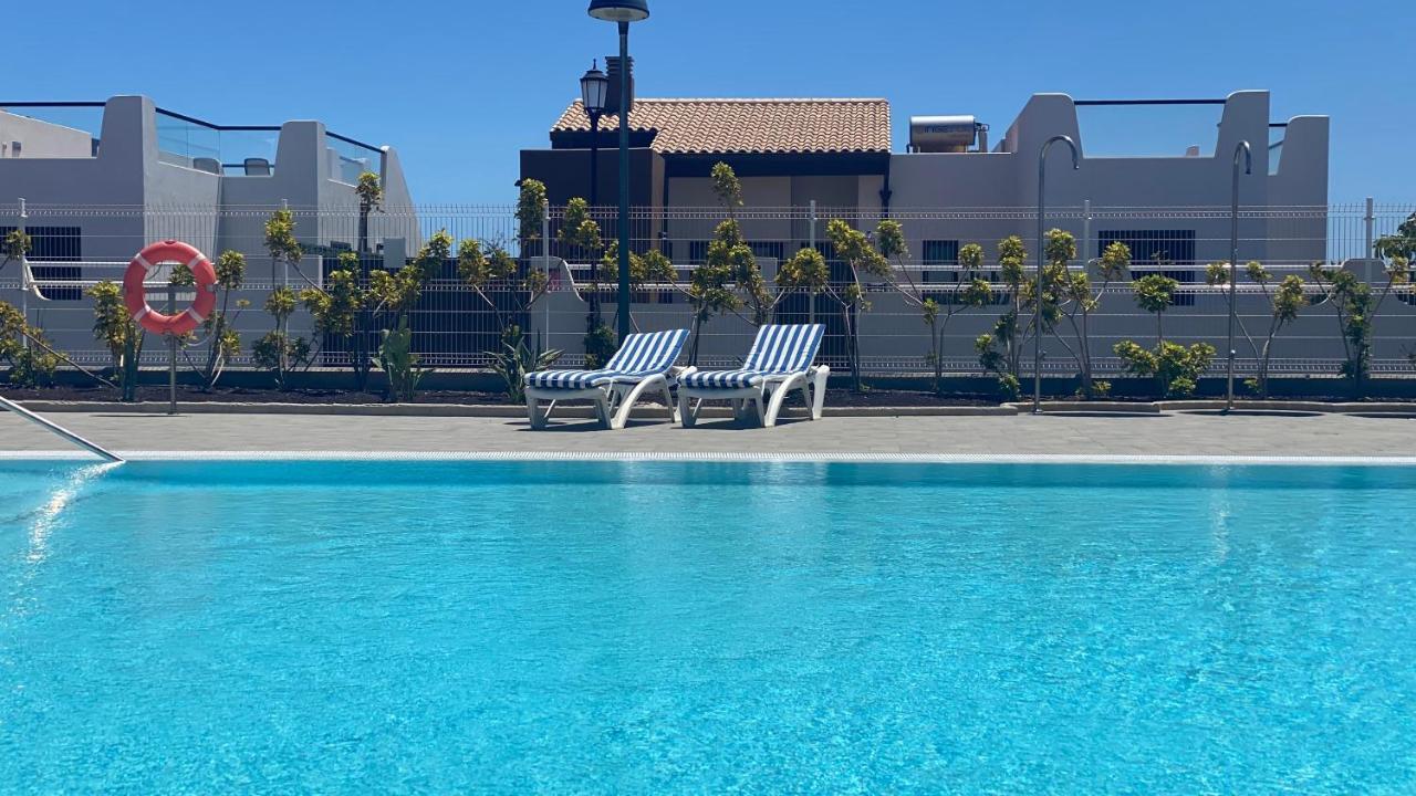 Sunny Luxury Apartment With Two Great Sunny - Level Terraces, Two Swimming Pools, In A New Complex Pueblo Majorero, Close To Fuerteventura Golf Club, Next To The Beach , Atlantico Shopping Mall And Casino In كاليتا ذي فوستي المظهر الخارجي الصورة